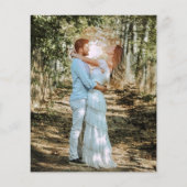 Papier Rustic Barn Bois Photo Budget Faire-part de mariag (Dos)