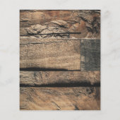 Papier Rustic Barn Wood Mariage Photo Enregistrer la date (Dos)