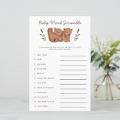 Papier Rustic Bears Twins Baby Word Scramble Jeu (Debout devant)
