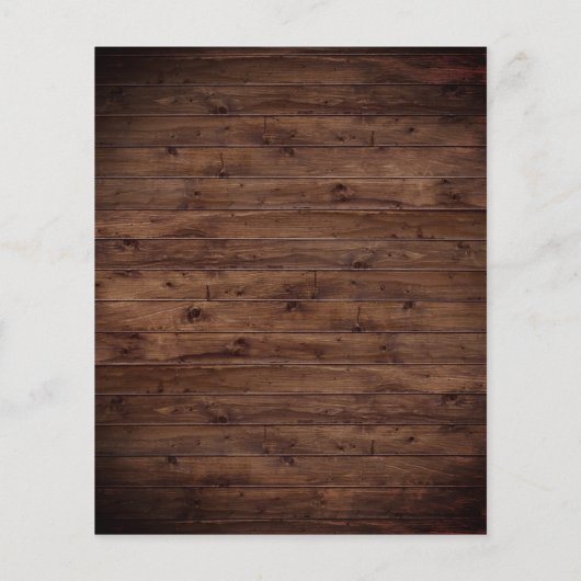 Papier Rustic Boho Sur Une Faire-part de mariage Budgétai (Dos)