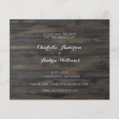 Papier Rustic Budget Chien photo mariage Enregistrer la d (Dos)