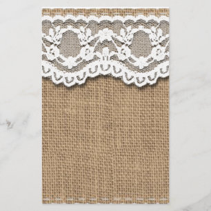 Papier Rustic Burlap and Lace