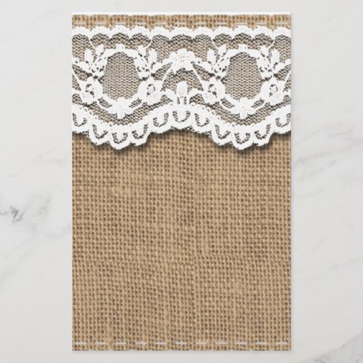 Papier Rustic Burlap and Lace (Devant)