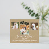 Papier Rustic Camo Hearts Photo Wedding Enregistrer la da (Debout devant)