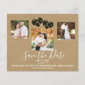 Papier Rustic Camo Hearts Photo Wedding Enregistrer la da (Devant)