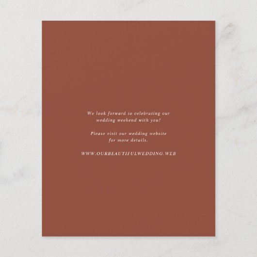Papier Rustic Copper Editorial Modern Wedding Invitation (Dos)