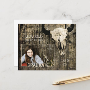 Papier Rustic Country Budget Western Bull Cow Skull