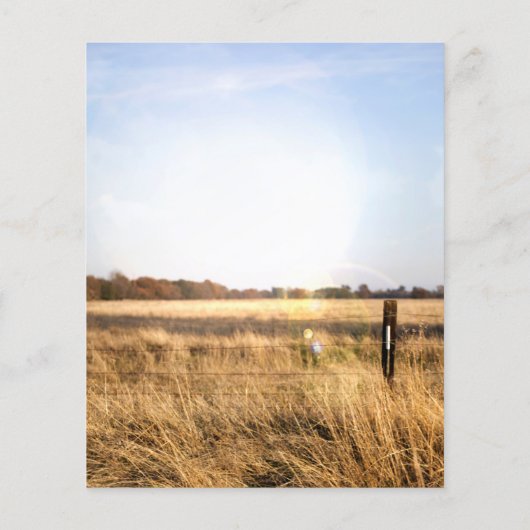 Papier Rustic Country Field Mariage Photo Enregistrer la  (Dos)