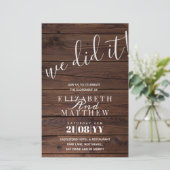 Papier Rustic Elopement Réception de mariage MODIFIER TEX (Debout devant)