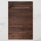 Papier Rustic Elopement Réception de mariage MODIFIER TEX (Dos)