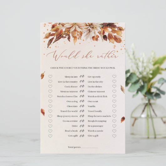 Papier Rustic Fall et Automne Plairait-elle à jouer (Debout devant)