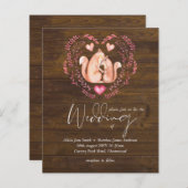 Papier Rustic Fall WOODLAND Renverse Mariages Invitations (Devant / Derrière)