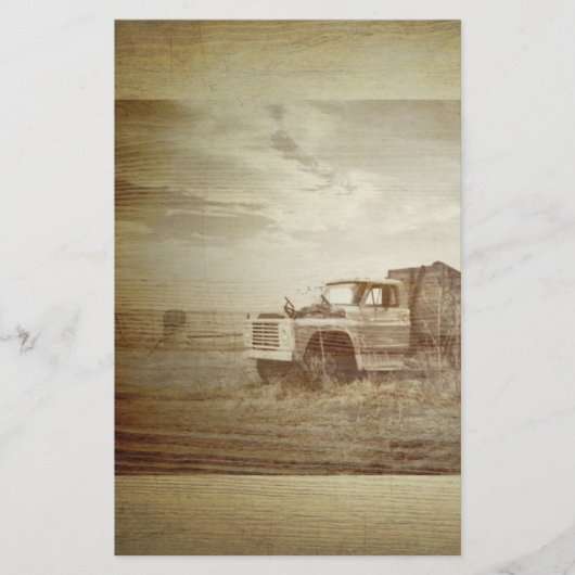 Papier Rustic Farm Truck Mariage campagnard Ouest (Devant)