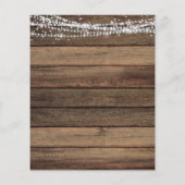 Papier Rustic Farmhouse String Lights Mariage photo (Dos)