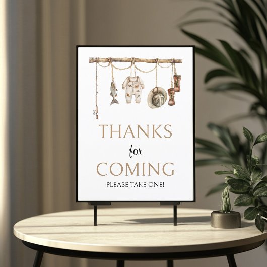 Papier Rustic Fishing Merci d'être venu Signal 8x10