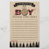 Papier Rustic Forest Plaid Lumberjack Garçons Conseil béb (Devant)