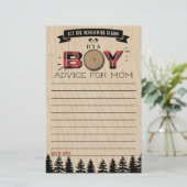 Papier Rustic Forest Plaid Lumberjack Garçons Conseil béb (Debout devant)