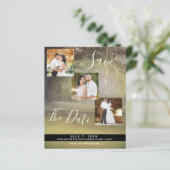 Papier Rustic Forest Trees Mariage Photo Enregistrer la d (Debout devant)