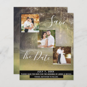 Papier Rustic Forest Trees Mariage Photo Enregistrer la d
