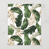 Papier Rustic Gold Foil Tropical Frame Bautizo Invitation (Dos)