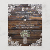Papier Rustic Gypsophila WOODLAND MARIAGE Invitation BUDG (Devant)