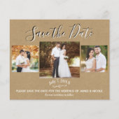 Papier Rustic Kraft Buffalo Plaid Photo Enregistrer la da (Devant)