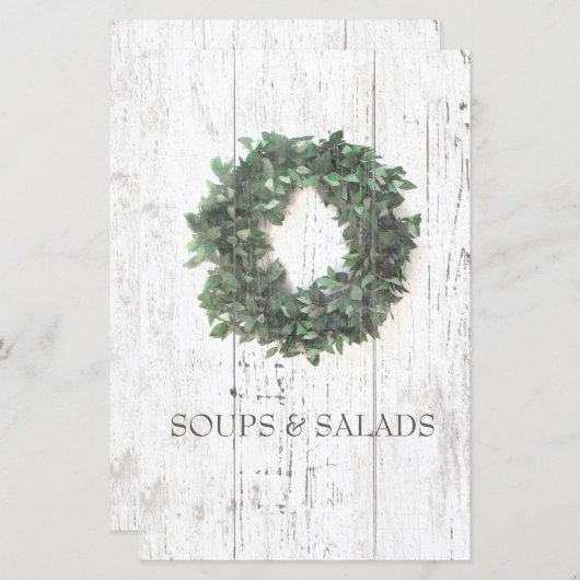 Papier Rustic Laurel Wreath Recette Organisateur Divider (Devant / Derrière)