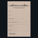 Papier Rustic LGBTQ Mariage Conseils et souhaits<br><div class="desc">Ces feuilles de papier kraft simple, rustique, minimaliste, écriture manuscrite LGBTQ Conseils & Voeux sont parfaits pour avoir à votre douche nuptiale, dîner de répétition ou mariage pour les invités à remplir pour le couple heureux. Les gens vont adorer avoir les invites - ils rendent si facile de laisser des...</div>