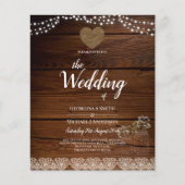 Papier Rustic Mason Jars Lumières Dentelle Gypsophilie MA (Devant)