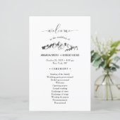 Papier Rustic Mountain Wedding Program (Debout devant)