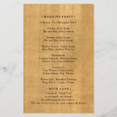 Papier Rustic Mountain Wedding Program (Dos)