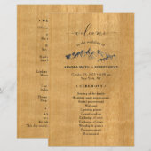Papier Rustic Mountain Wedding Program (Devant / Derrière)