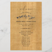 Papier Rustic Mountain Wedding Program (Devant)