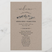 Papier Rustic Mountain Wedding Program (Devant)