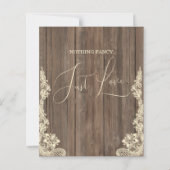 Papier Rustic Nothing Fancy Just Love Wedding Invitation (Dos)