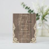 Papier Rustic Nothing Fancy Just Love Wedding Invitation (Debout devant)