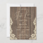 Papier Rustic Nothing Fancy Just Love Wedding Invitation (Devant)