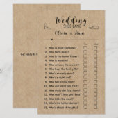 Papier Rustic Paper Fête des mariées amusant Mariage chau (Devant / Derrière)