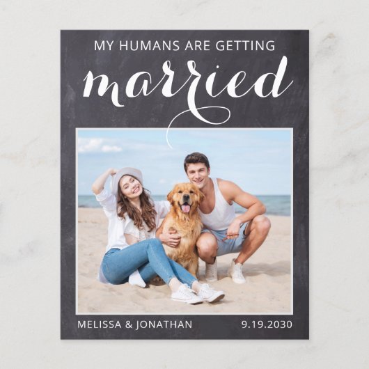 Papier Rustic Pet Chien Mariage Photo Budget Enregistrer  (Devant)