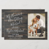 Papier Rustic Pet Mariage Budget Chien Enregistrer Les Ca (Devant / Derrière)