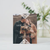 Papier Rustic Pet Photo Lace Effect Whimsical Typography (Debout devant)