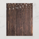 Papier Rustic String Lumières Mariage Enregistrer les car (Dos)