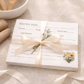 Papier Rustic Sunflower Kitchen Recipe Card
