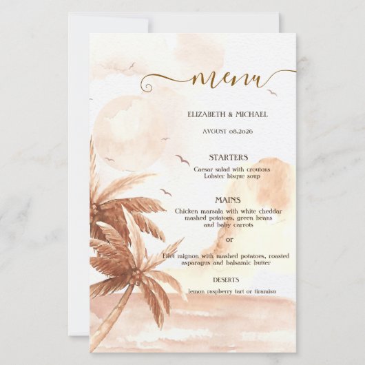 Papier Rustic Tropical Palm (Devant)