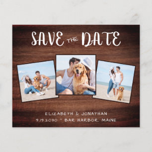 Papier Rustic Wood 3 Photo Budget Mariage Enregistrer La