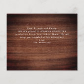 Papier Rustic Wood Graduate 3 Photo Budget Graduation (Dos)