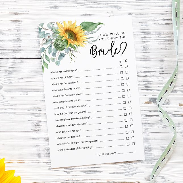 Papier Rustique À Quel Point Connaissez-Vous Bien Le Jeu  (Rustic How Well Do You Know The Bride Shower Game)