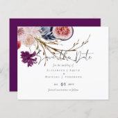 Papier Rustique automne Citrouille Figs Fleurs Mariage (Devant / Derrière)