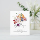 Papier Rustique automne Citrouille Figs Fleurs Mariage (Debout devant)