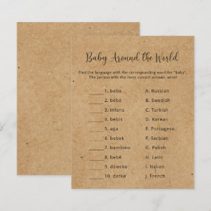 Papier Rustique - Bébé autour du monde - Jeu de Baby Show